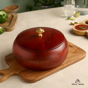 Mango Wood Roti Box -Mahogany Gold